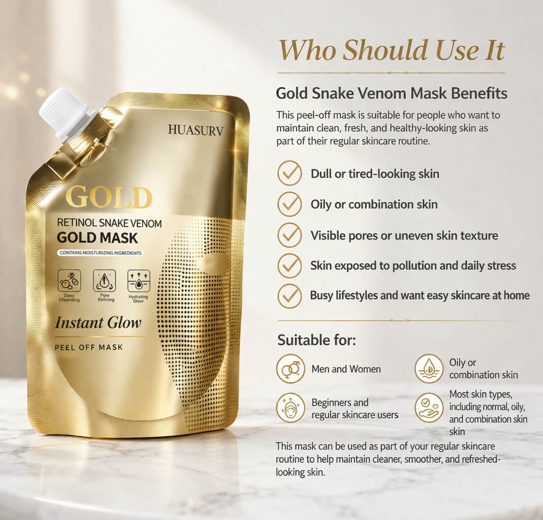Venom Retinol Gold Glass Face Mask | Peptide Effect | Net: 100g - Image 7
